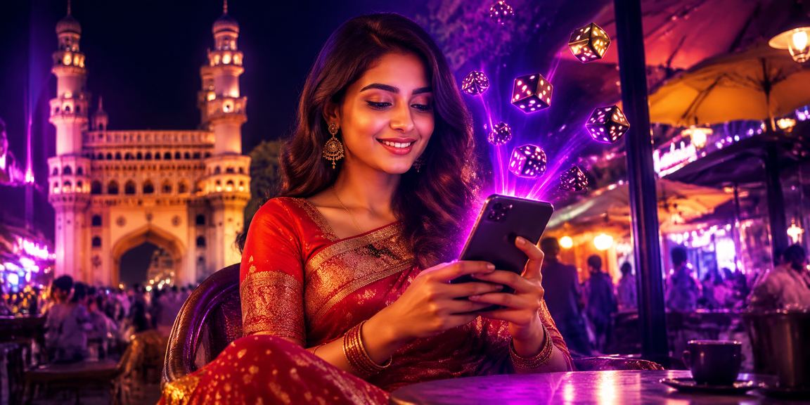 Players enjoying Teen Patti and dice games near Charminar, Hyderabad